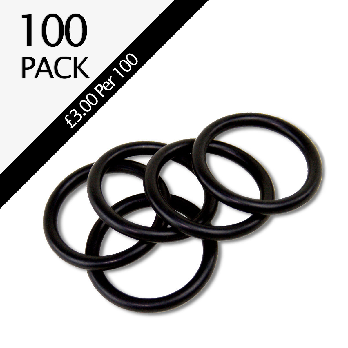 Nitrile Rubber Black 11mm O-Rings - Pack of 100 £2.70